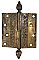 Antique 4" x 4" Cast Bronze Steeple Tip Door Lift-Off Hinge - Right Hand - Circa 1890