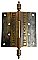 Antique 4-1/2" x 4-1/2" Solid Bronze Barrel Tip Door Butt Hinge by P. & F. Corbin - Circa 1895