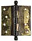 Antique Bronze Plated Cast Iron Ball Tip Butt Hinge - 4" x 4" - Circa 1900