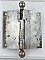 Antique 4" x 4" Chrome Plated Ball Tip Butt Hinge by Russell & Erwin - Circa 1894
