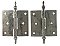 Pair of Antique Cast Iron Steeple Tip Door Butt Hinge 3-1/2" x 3-1/2" - Circa 1870