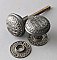 Antique Cast Iron Door Knob and Rosette Set in "Arcadia" Design by Sargent & Co. - Circa 1888