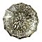 Antique 12-Point Fluted Crystal / Glass Door Knob Pair - Brass or Bronze Neck