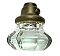 Antique Petite Octagonal or 8-Point Crystal / Glass Door Knob Single - Brass Neck