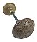 Antique Wrought Bronze Aesthetic Pattern Entry Door Knob Pair by Hopkins & Dickinson - Circa 1874