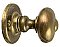 Antique Wrought Brass Doorknob and Roses Set by P. & F. Corbin - French Curve Knobs - Circa 1930