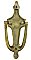 Salvaged Colonial Revival Cast Hammered Brass Doorknocker