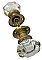 Antique Bronze and Glass Doorknob and Roses Set - Circa 1920
