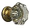 Antique Bronze and Glass Doorknob and Roses Set - Circa 1920