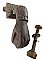 Antique Cast Iron Lady's Hand Doorknocker With Anvil - Circa 1870
