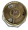 Antique Cast Bronze and Glass Octagonal Door Knob - Circa 1840