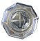 Antique Cast Bronze and Glass Octagonal Door Knob - Circa 1840