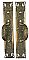 Pair of Antique Cast Bronze Door Push Plate in "Columbian" Design by Reading Hardware Co. - Circa 1899
