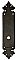 Antique Cast Iron Door Plate in "Cremona" Design by Norwalk Lock Co. - Circa 1909
