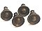Set of Four Antique Brass Cabinet Knobs - Circa 1920