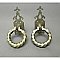 Antique Pair of Gothic Revival Nickel Plated Ring Door Pulls and Escutcheons - Circa 1880