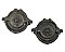 Antique Pair of Colonial Revival Drawer Pulls - Center Post Mount