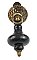 Antique Eastlake Style Ebonized Wood and Brass Drop Cabinet or Drawer Pull