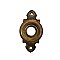 Antique Colonial Revival Stamped Brass Door Rosette