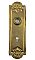Antique Wrought Brass "Iris" Pattern Door Plate By Springer Lock Co. - Circa 1920