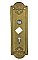 Antique Wrought Brass "Iris" Pattern Door Plate By Springer Lock Co. - Circa 1920