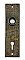 Antique Aesthetic Bronze Plated Cast Iron Door Plate by Mallory & Wheeler - Circa 1891