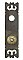 Antique Cast Bronze "Cambridge" Pattern Entry Door Plate with Cylinder Lock Hole by P. & F. Corbin Hardware - Circa 1905