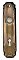 Antique Brass Plated Wrought Steel "Lafayette" Design Door Plate by Earle Hardware - Circa 1935