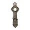 Antique Nickel Plated Cast Brass Colonial Revival Door Plate with Privacy Thumbturn by Yale & Towne Canada - Circa 1930