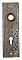 Antique Wrought Steel "Halfa" Design Door Plate By Lockwood Hardware  Circa 1897