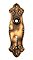 Antique Copper-Plated Wrought Steel "Fleur de Lys" Design Door Plate By Lockwood Hardware  Circa 1897