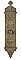 Antique Cast Iron "Firenze" Pattern Door Plate By Yale & Towne Hardware - Circa 1894
