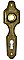 Antique Wrought Bronze "Montrose" Design Door Plate by Barrows Lock Works - Circa 1939