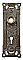 Antique Cast Iron "Columbian" Design Door Plate by Reading Hardware Co. - Circa 1891