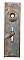Antique Cast Bronze Double Keyhole Door Plate by Hopkins & Dickinson Mfg. Co. - Circa 1890