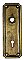 Antique Wrought Brass "Hartsdale" Design Door Plate by Sargent & Co. - Circa 1920