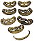 Set of Antique Cast Brass Victorian Drawer Pulls - Circa 1870