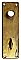 Antique Wrought Bronze Thumbturn Door Plate - Circa 1915