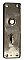 Antique Nickel Plated Wrought Bronze Thumbturn Door Plate - Circa 1915