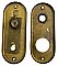 Pair of Antique Petite Wrought Steel Exterior Door Plates for French or Storm Door - Circa 1920