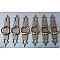 Vintage Set of 6 Ring Pulls With Backplates