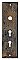 Antique Wrought Steel "Arundel" Design Entry Door Plate by Peck, Stow & Wilcox - Circa 1915