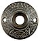 Antique Cast Iron Aesthetic Style Door Rosette or Escutcheon "Oriental" Design by Branford Lock Works - Circa 1893