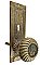 Antique Cast Bronze Door Lock Set in "Empire" Design by  P. & F. Corbin - Circa 1892