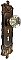 Antique Wrought Bronze Entry Door Set in "Holland" Design by P. & F. Corbin - Circa 1905