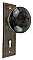Antique Wrought Steel Door Set With Ebony Porcelain Knobs by Sargent & Co. - Circa 1888