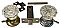 Antique New Old Stock Glass Doorknob Tubular Locking Latch Set by Earle Hardware - Circa 1930