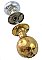 Antique Cast Bronze & Chrome Door Knob Set in "Oxford" Design by Russell & Erwin - Circa 1909