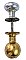 Antique Cast Bronze & Chrome Door Knob Set in "Oxford" Design by Russell & Erwin - Circa 1909