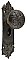 Antique Cast Iron Door Knob Set in "Tunis" by Barrows Lock Co. - Circa 1920